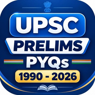 Telegram profile photo for UPSC Prelims PYQs Practice 🏆