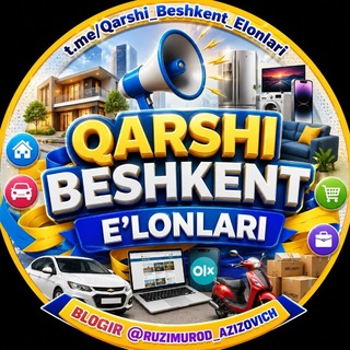 Telegram group profile photo for QARSHI-BESHKENT E'LONLARI