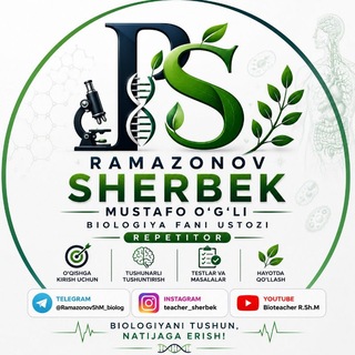 Telegram profile photo for Biologiya_Sherbek_Ramazonov