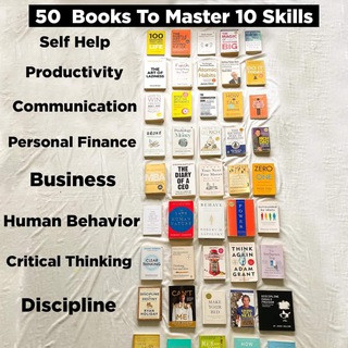 Telegram profile photo for 50 Books to Master 10 Skills