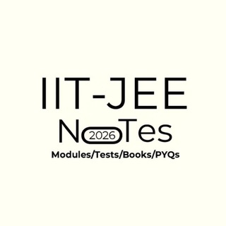 Telegram profile photo for IIT-JEE Notes/Books/PYQs 2026