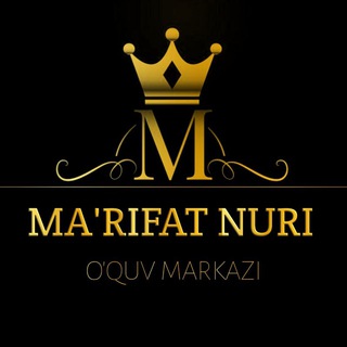 Telegram group profile photo for "MA'RIFAT NURI" O'QUV MARKAZI