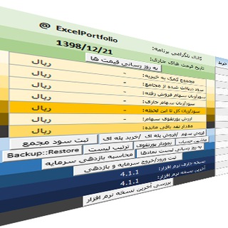 Telegram profile photo for مدیریت سبد سهام و رمز ارز اکسل