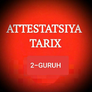 Telegram profile photo for TARIX ATTESTATSIYA va MILLIY SERTIFIKAT