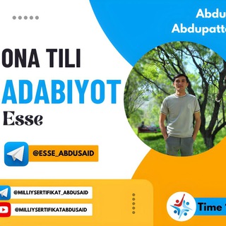 Telegram profile photo for (Esse)Ona tili va adabiyot TIME oilasi