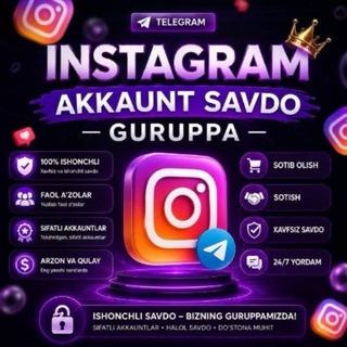 Telegram profile photo for Instagram akkaunt savdosi