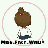 Telegram profile photo for Miss_Fact_Wali👩🏻💻