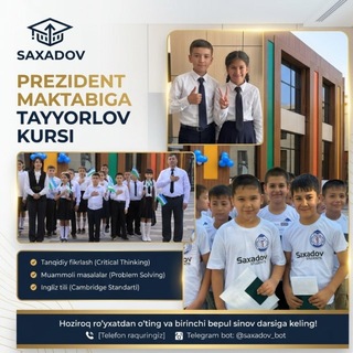 Telegram profile photo for Saxadov Academy o’quv markazi