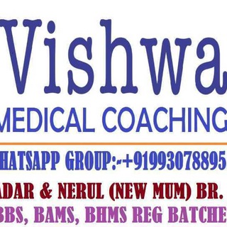 Telegram profile photo for MEDICAL LECTURES, BOOKS, NOTES, VIDEOS & LOTS MORE FOR FREE. DR.VISHWA MEDICAL COACHING.
