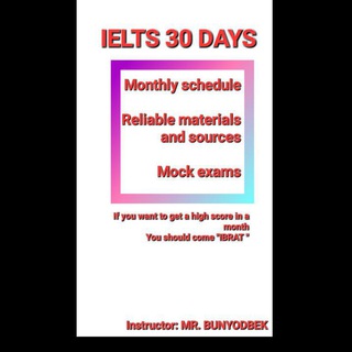 Telegram profile photo for IELTS 30 days