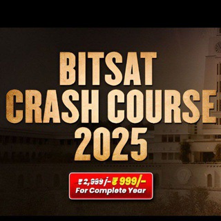 Telegram profile photo for BITSAT CRASH COURSE 2025 PW