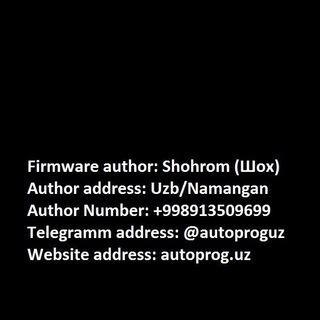 Telegram profile photo for 💽Autoprog.uz🖲️ зоводской файллар.