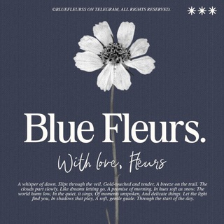 Telegram profile photo for BLUE FLEURS Archive