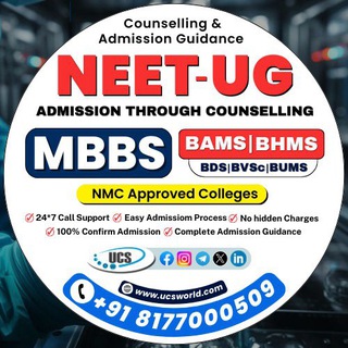 Telegram profile photo for NEET-UG 2026 (MBBS/BDS/BVSc/BAMS) COUNSELLING & ADMISSION SUPPORT