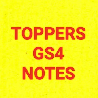 Telegram profile photo for UPSC TOPPERS GS4 NOTES COPIES