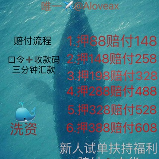 Telegram profile photo for 鲸鱼专业洗资 纯博*料 24/h在线