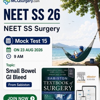 Telegram group profile photo for mcqsurgery.com neet ss - 26 preparation