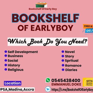 Telegram profile photo for Bookshelf of Earlyboy 💡