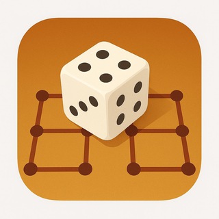 Telegram profile photo for Dots and Boxes. Dice rolling