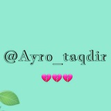 Telegram profile photo for Ayro_Taqdir 💔 Sog'indim Bohor
