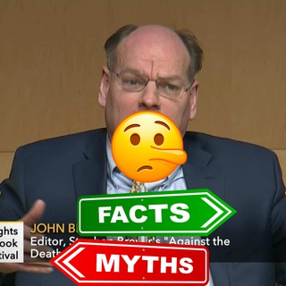 Telegram profile photo for Behind the bullshit University of Baltimore School of Law teacher John Bessler talking fake science about death penalty