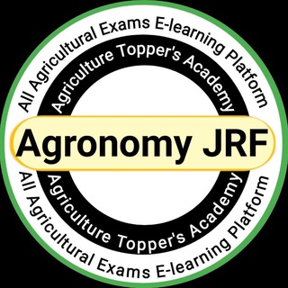 Telegram profile photo for Agronomy JRF SRF NET ( Agri Toppers Academy )