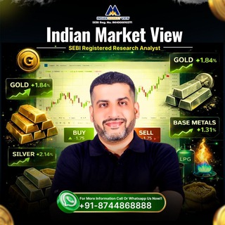 Telegram profile photo for Indian Market View Commodity Channel (SEBI Registered)