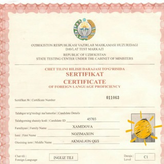 Telegram profile photo for MULTI LEVEL TESTS with Xamidovaa