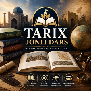 Telegram profile photo for TARIX jonli dars