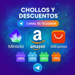Telegram profile photo for Chollazos Amazon, Aliexpress, Miravia....