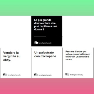 Telegram profile photo for Carte Contro l'Umanità 🇮🇹