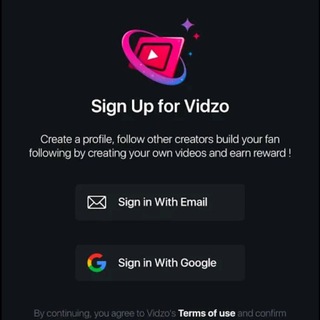 Telegram profile photo for VidZO short video app
