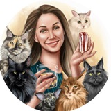 Telegram profile photo for ЛАНА, САНЯ И 6 котов со Львом