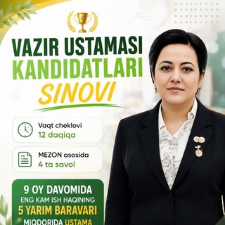 Telegram profile photo for Vazir ustamasi natijalarimiz