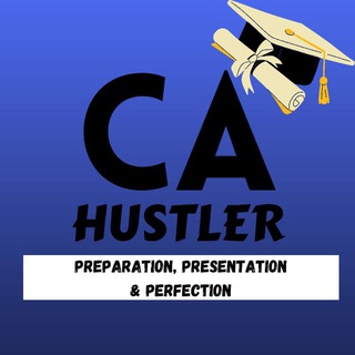Telegram profile photo for CA Hustler Test Series, Doubt Discussion, Quiz & Mentorship - CA Final ( May 2023 & Onwards)