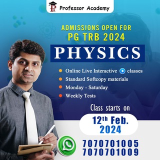 Telegram profile photo for PG TRB PHYSICS / BT Assistant