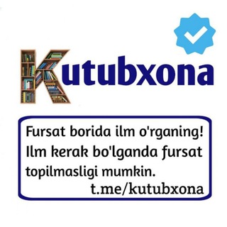 Telegram profile photo for 🇺🇿 KUTUBXONA™ 📖📚|Rasmiy kanal