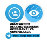 Telegram profile photo for ODAM QO'SHIB BERAMIZ TELEGRAM OCHIQ KANAL VA GRUPPALARGA
