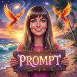 Telegram profile photo for Промты для ИИ 🖼. Нейропортрет, нейроиллюстрация, нейрофотосессия.