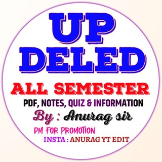 Telegram profile photo for UP DELED ALL BATCH // DELED GROUP // DELED NOTES