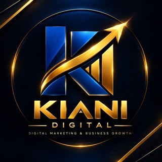 Telegram profile photo for کیانی دیجیتال | Kiani Digital ───────────── 📊 مارکتینگ • 🎨 طراحی • 📈 رشد