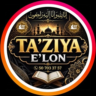 Telegram profile photo for TA’ZIYA E’LON | Rasmiy