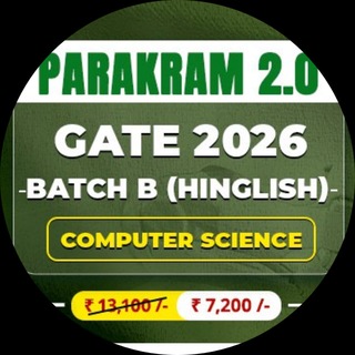Telegram profile photo for GATE Computer Science 2026 (Hinglish)