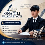 Telegram profile photo for Ona tili va adabiyot || Sherxon Sheraliyevich