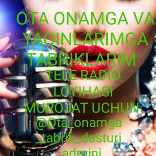 Telegram profile photo for Ota onamga va yaqinlarimga tabriklarim Teleradio loyihasi 🎙️Boshlovchisi Asilabonu Erkinova