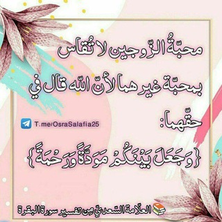 Telegram profile photo for الوَسـَائِلْ النَافعَـة لـبِنَاء الأُسْـرة الصَّالِحَة 🥀