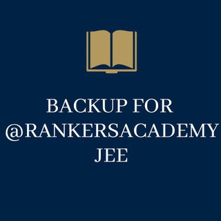 Telegram profile photo for @JEEAdvanced_2024 | Rankers Academy JEE {Back-up} (RA JEE)