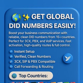 Telegram profile photo for DID Number โข Call Center Deals ๐ค