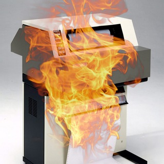 Telegram profile photo for line printer on fire