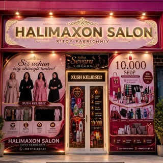 Telegram profile photo for HALIMAXON XITOY TURKIYA ISHLAB CHIQARISHI BARCHA TURDAGI KIYIM KECHAKLAR PASTEL VA SOCHIQLAR BOLALAR VA KATTALAR KIYIMLARI